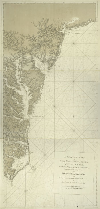 1780 A chart of the coast of New York New Jersey Pensilvania Maryland Virginia North Carolina